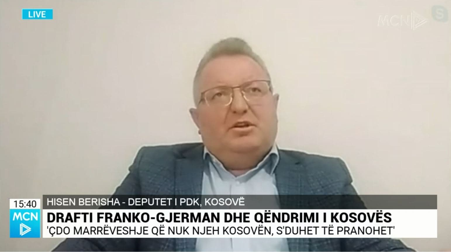 Berisha: Asnjë marrëveshje që përjashton njohjen e pavarësisë nuk do të pranohet