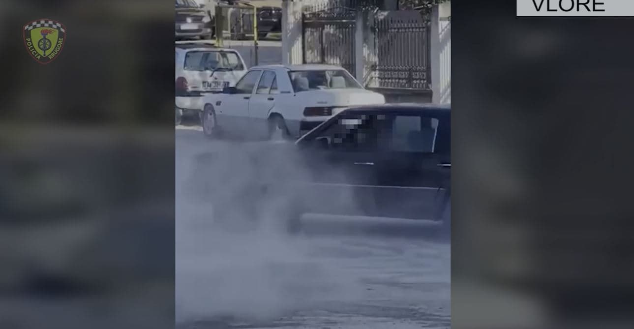 Manovra të rrezikshme në një zonë të banuar, gjobë dhe heqje patente drejtuesit në Vlorë (VIDEO)