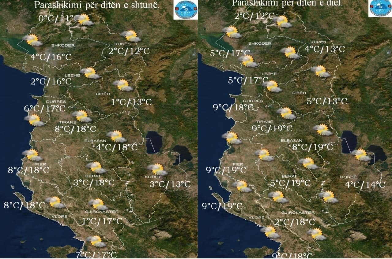 Mot i qëndrueshëm në fundjavë/ Parashikimi për të shtunën dhe të dielën 