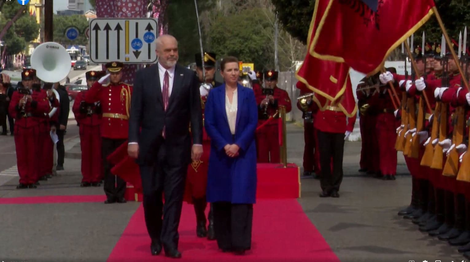  Rama pret me ceremoni zyrtare homologen e Danimarkës, Mette Frederiksen