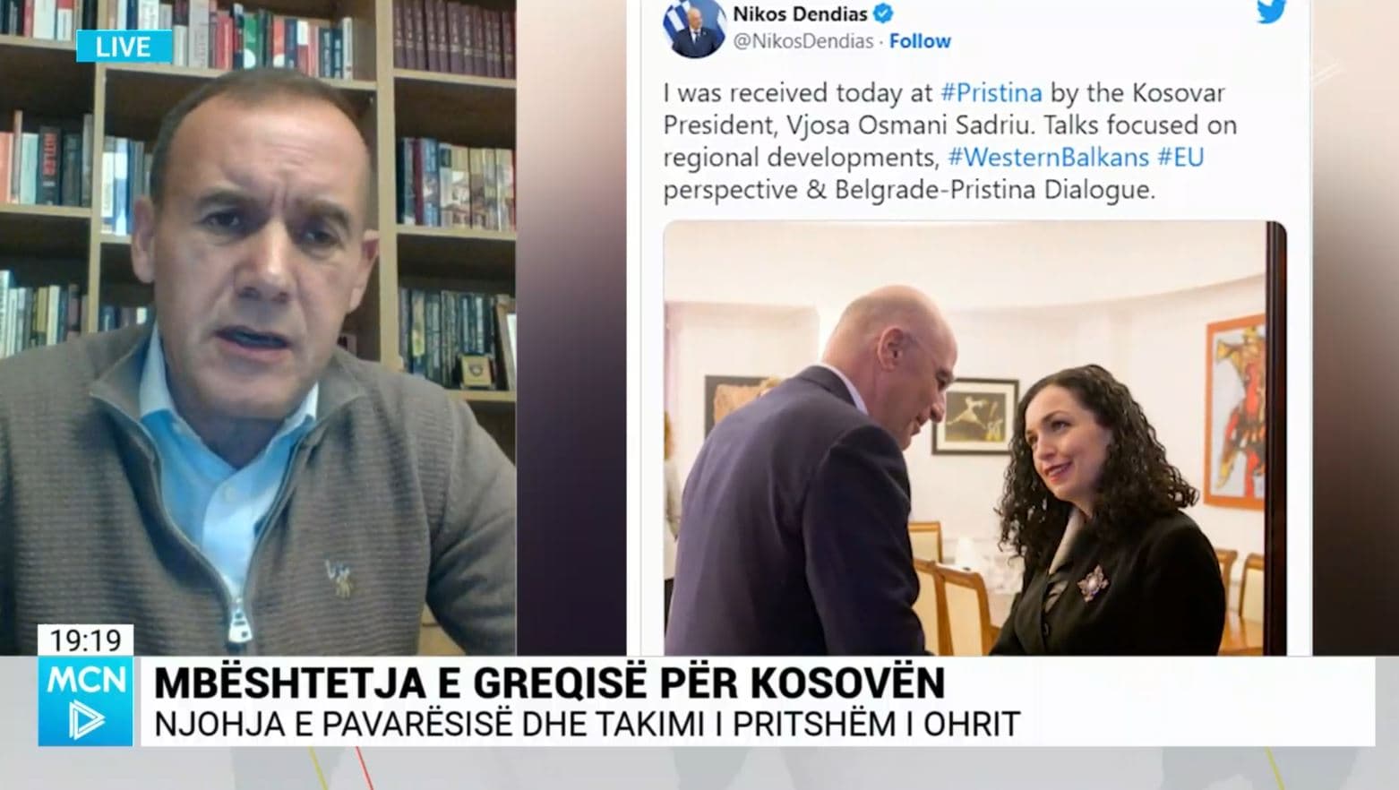 Berisha: Greqia po i afrohet njohjes së Kosovës. Do të kishte ndodhur më herët nëse Kurti do të kishte qenë më konstruktiv  