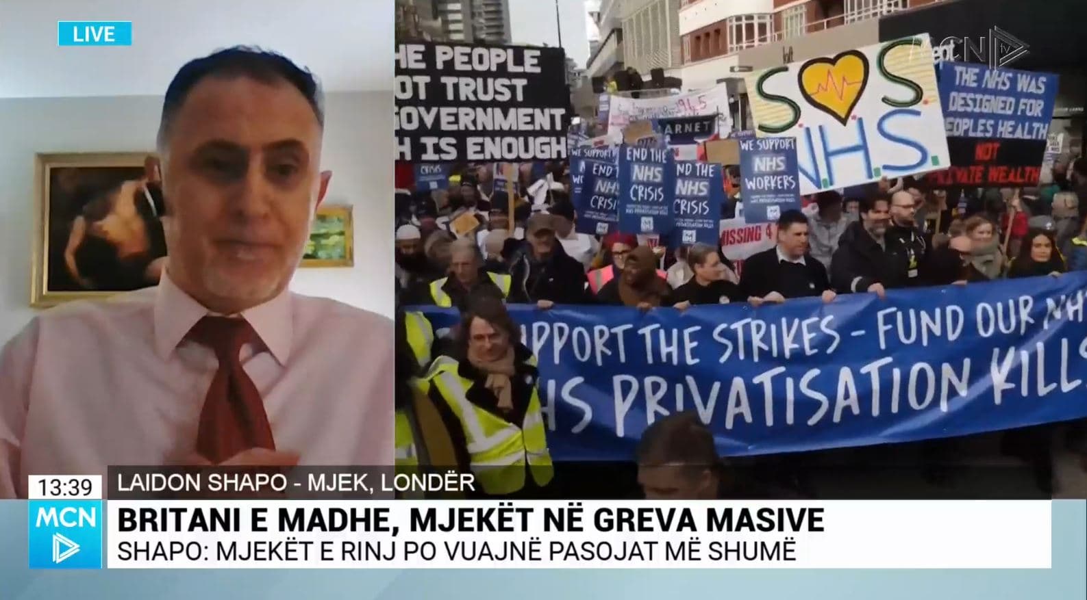 Greva e mjekëve në Britani, Shapo: Fshihen qëllime të tjera! E vështirë të aprovohet rritja me 35% e pagës (VIDEO)