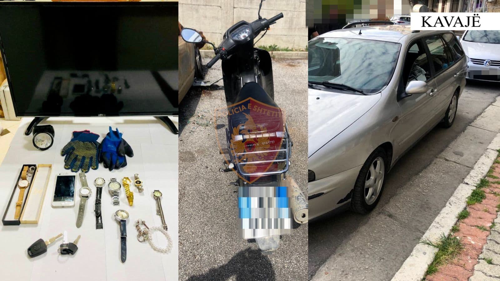 Të dyshuar për 10 vjedhje, kapet një person në Kavajë, në kërkim një tjetër/ Gjendet dhe kokainë