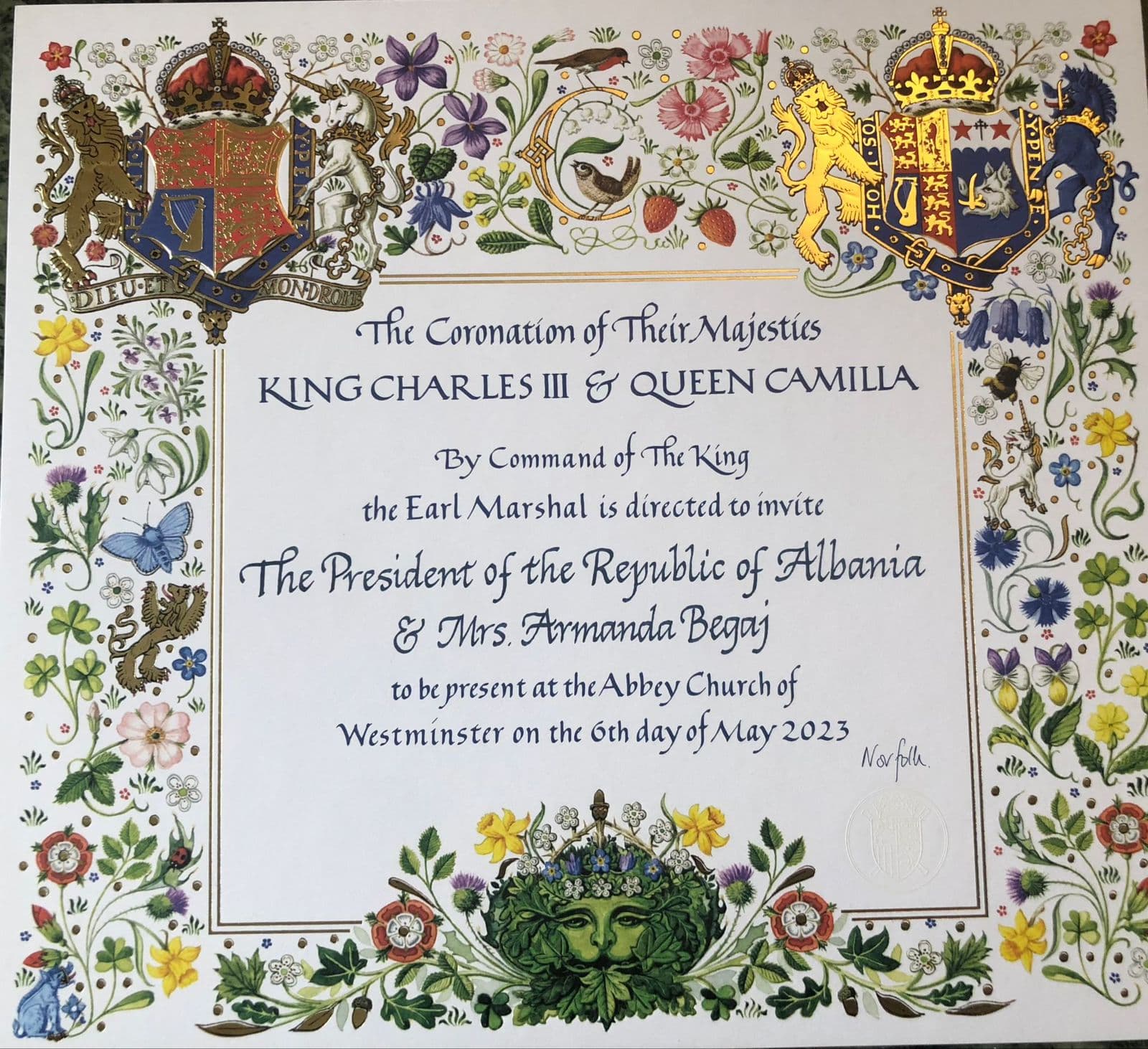 Presidenti Begaj dhe Zonja e Parë, do të marrin pjesë në kurorëzimin e Mbretit Charles III
