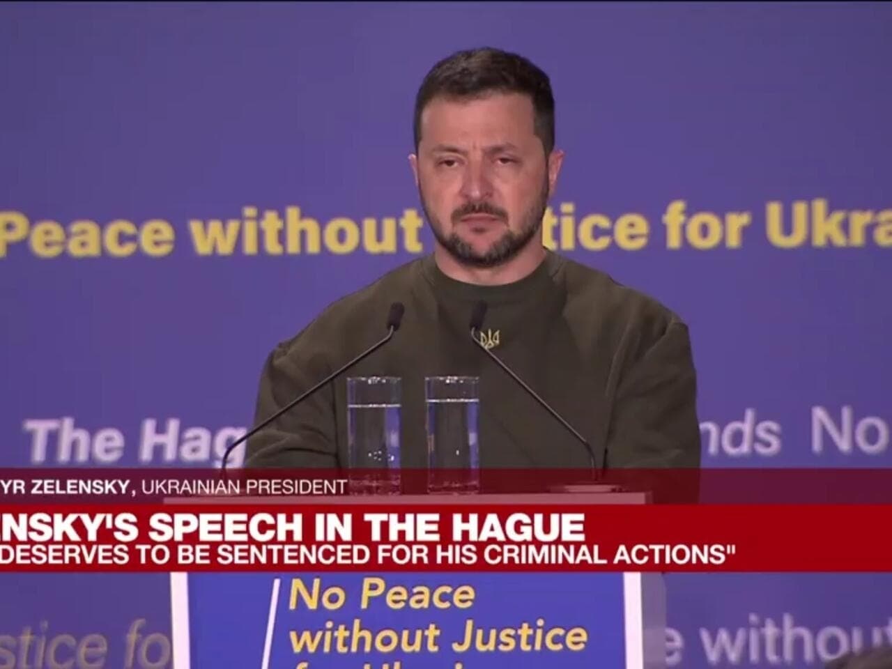 Zelensky në Hagë: Putini duhet të përballet me drejtësinë