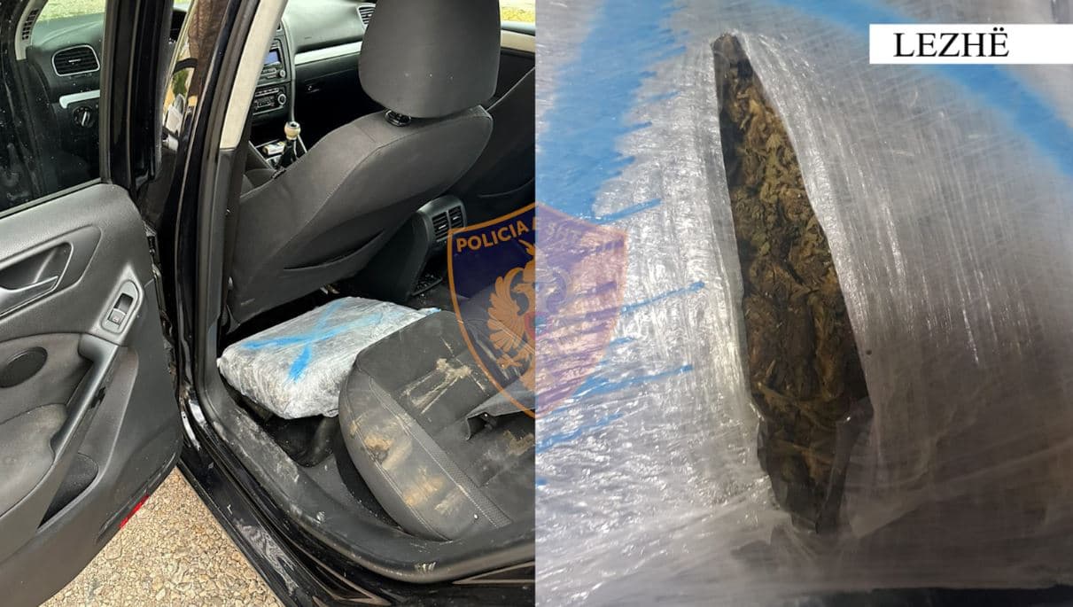 Transportonte rreth 48.5 kilogramë lëndë narkotike kanabis, arrestohet 28-vjeçari në Lezhë