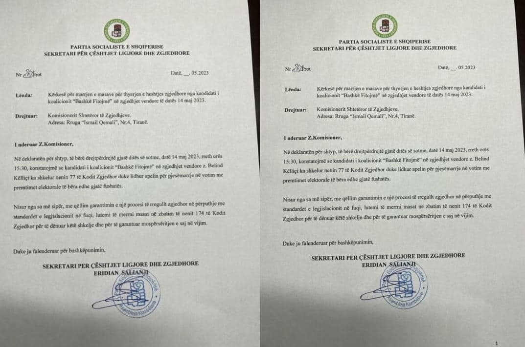 PS-Komisionerit Shtetëror të Zgjedhjeve: Merrni masa ndaj Këlliçit dhe Boçit, apelin për pjesëmarrje e lidhën me premtimet elektorale gjatë fushatës