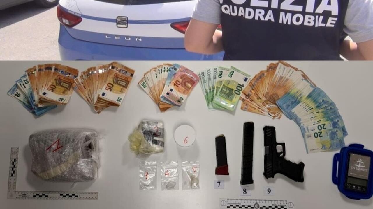 Shqiptari dhe partnerja e tij kapen në Itali me 1 kg kokainë, pistoletë dhe 11 mijë euro