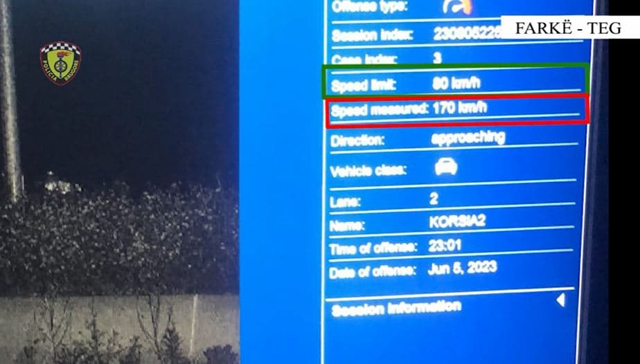 Me shpejtësi 170 km/h në unazën lindore të Farkës, hiqen 9 leje drejtimi