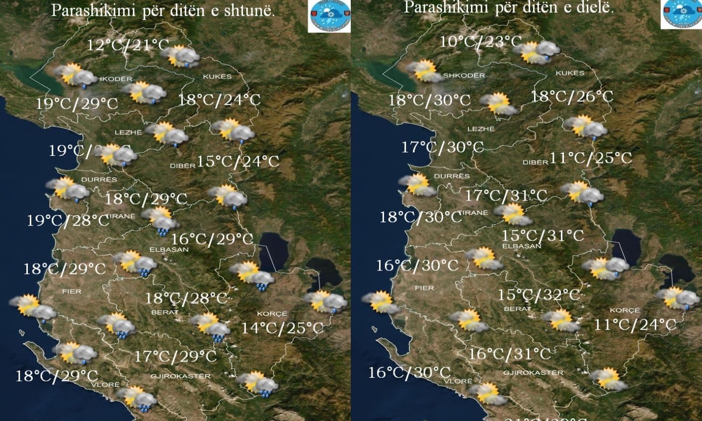 Si do të jetë fundjava/ Parashikimi i motit për të shtunën dhe të dielën 