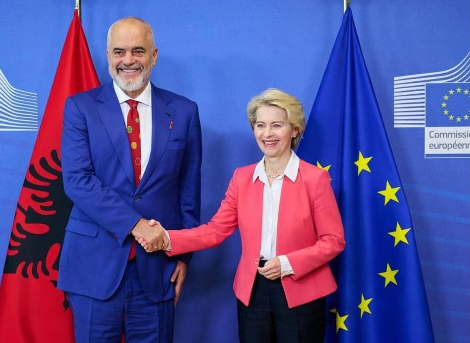 Takimi me Ramën, Von der Leyen: Diskutime për progresin në rrugën e Shqipërisë drejt BE
