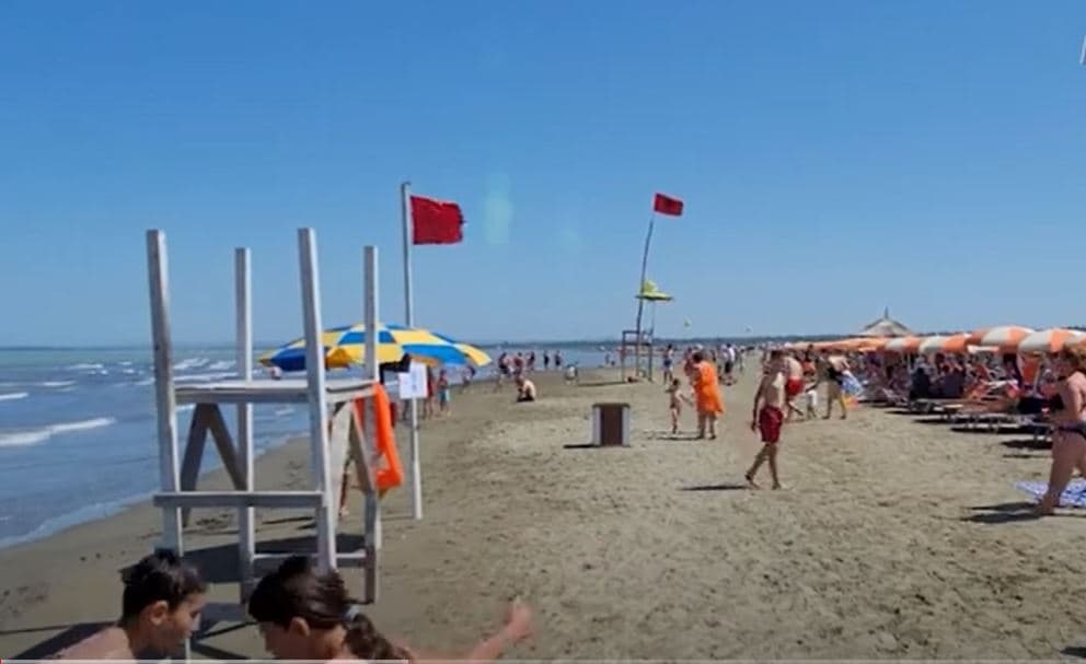 Divjakë, rreziku i fëmijëve në plazh/ Rojet: Flamujt e kuq janë në të gjitha kullat e vrojtimit (VIDEO)