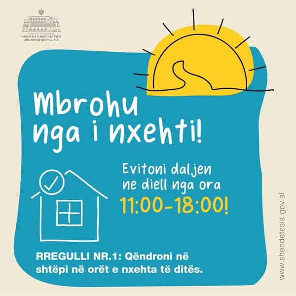 MSH me këshilla për qytetarët për përballimin e valës së të nxehtit