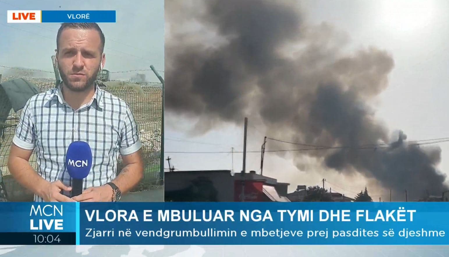 Zjarri në fushën e mbetjeve në Vlorë, ndërhyn helikopteri i emergjencave civile/ Nisin hetimet (VIDEO)