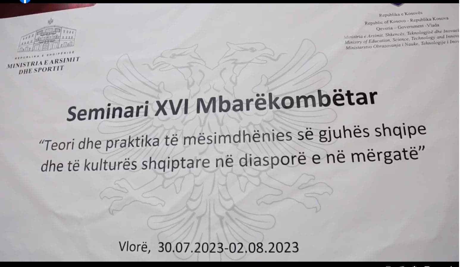   Në Vlorë mbahet seminari treditor me 150 mësues të gjuhës shqipe që jetojnë nëpër botë 