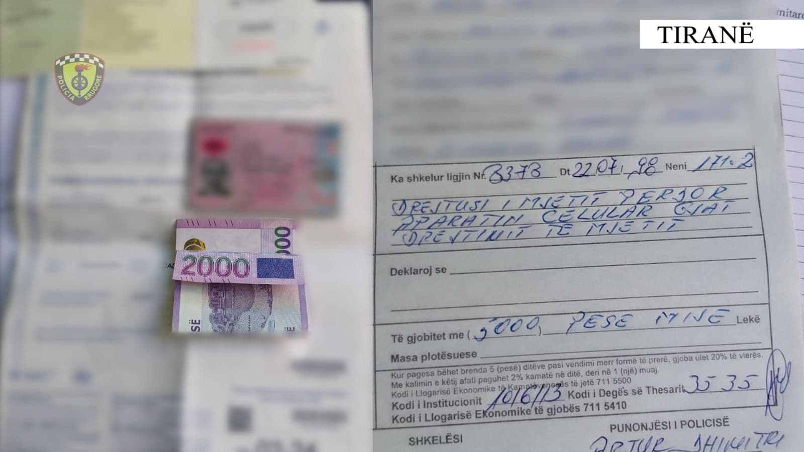 Tentoi të korruptonte policin rrugor, procedohet penalisht shoferi në Tiranë