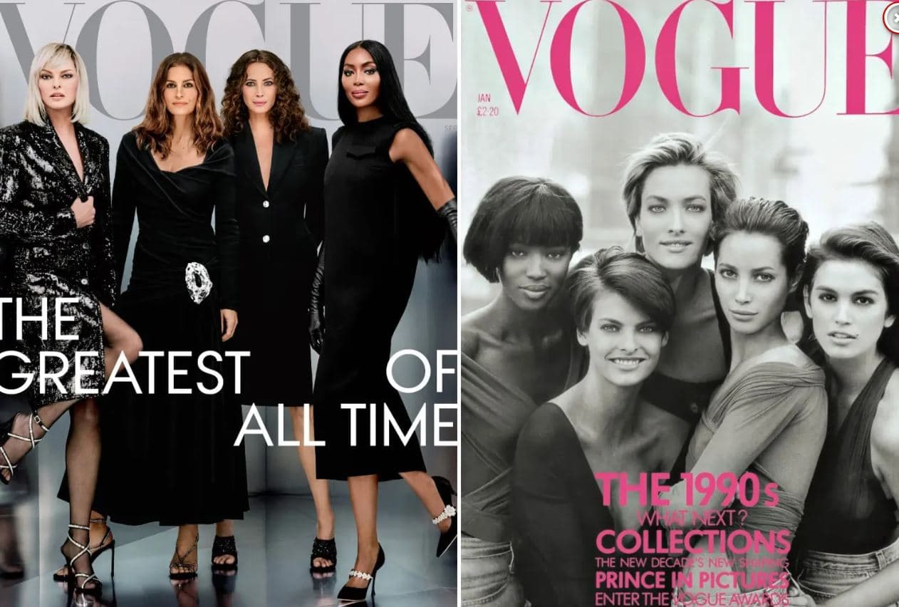 Supermodelet rikrijojnë kopertinën ikonë të Vogue 30 vjet më vonë (FOTOGALERI)