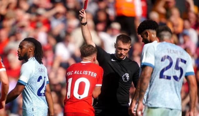 U ndëshkua me karton të kuq, mesfushori i Liverpool pezullohet me tre ndeshje