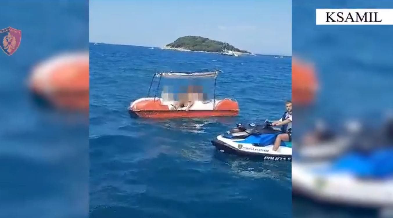Mbetën në det me një pedalon, policia u vjen në ndihmë 4 pushuesve në Ksamil