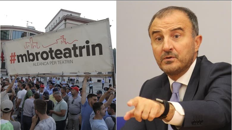   Aleanca për Mbrojtjen e Teatrit proteston para Zyrës së BE kundër rikthimit të Soreca-s