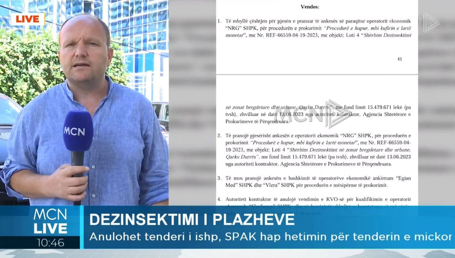 Dosja ekskluzive në MCN/ Si u anulua tenderi për dezinfektimin në plazhet e Durrësit (VIDEO)