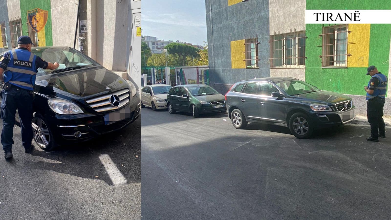 Parkuan pranë shkollës në Tiranë, gjobiten 5 drejtues mjetesh