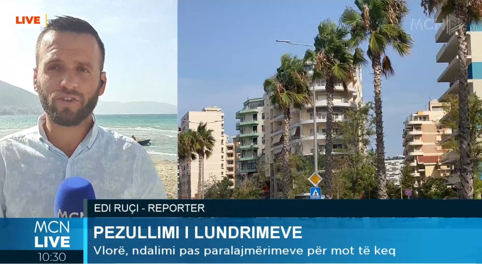 Moti i keq në Vlorë/ Pezullohet lundrimi i mjeteve të vogla, ulet numri i prenotimeve nga turistët (VIDEO)