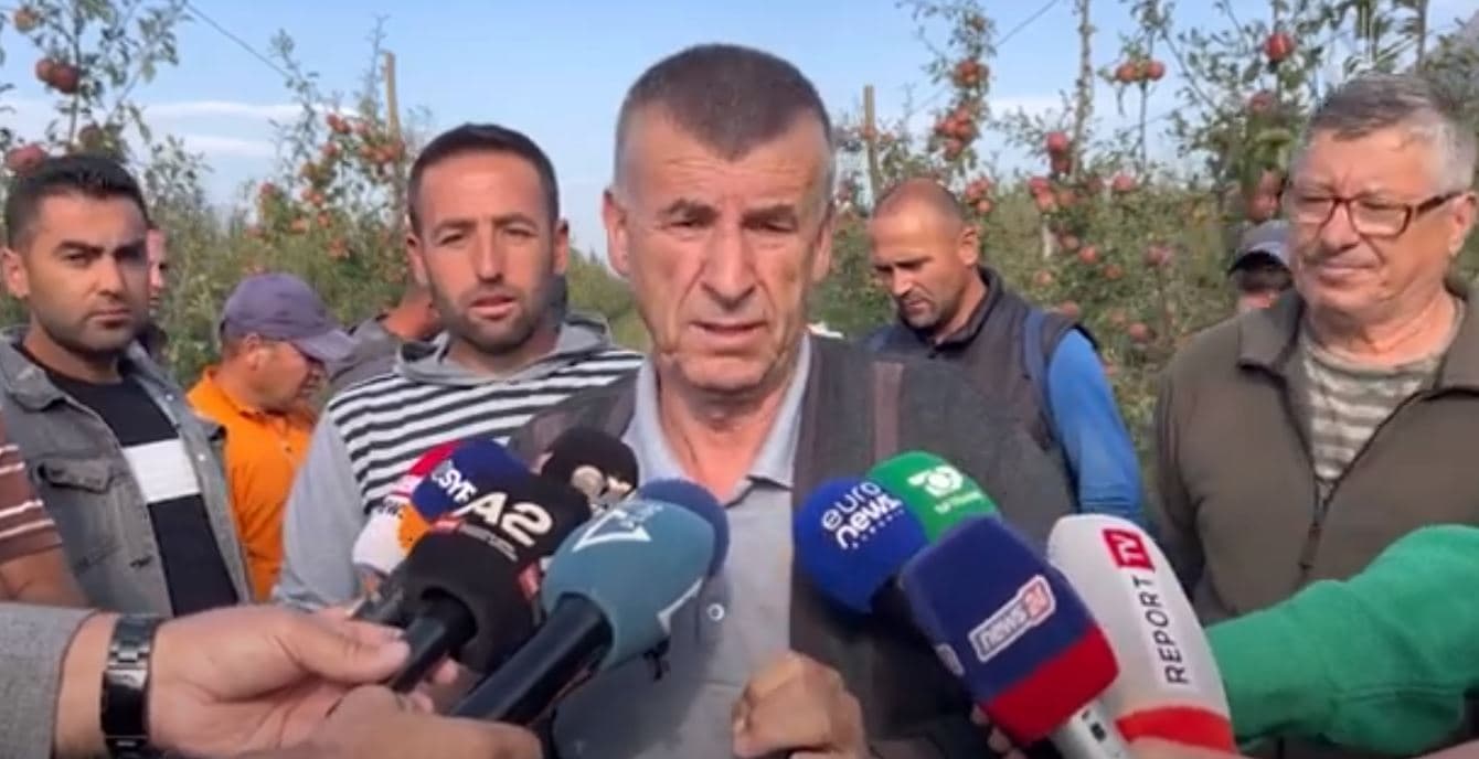 Banorët e Maliqit në protestë për mollët/ Ua dëmtoi breshëri, kërkojnë mbështetje nga shteti (VIDEO)