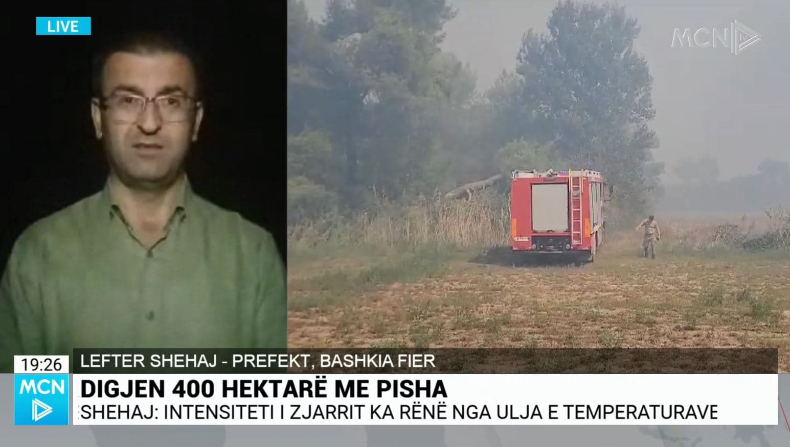 Shehaj: Intensiteti i zjarrit në pyllin e Pishporos ka rënë, s’ka rrezik për përhapje të flakëve në zona të banuara (VIDEO) 