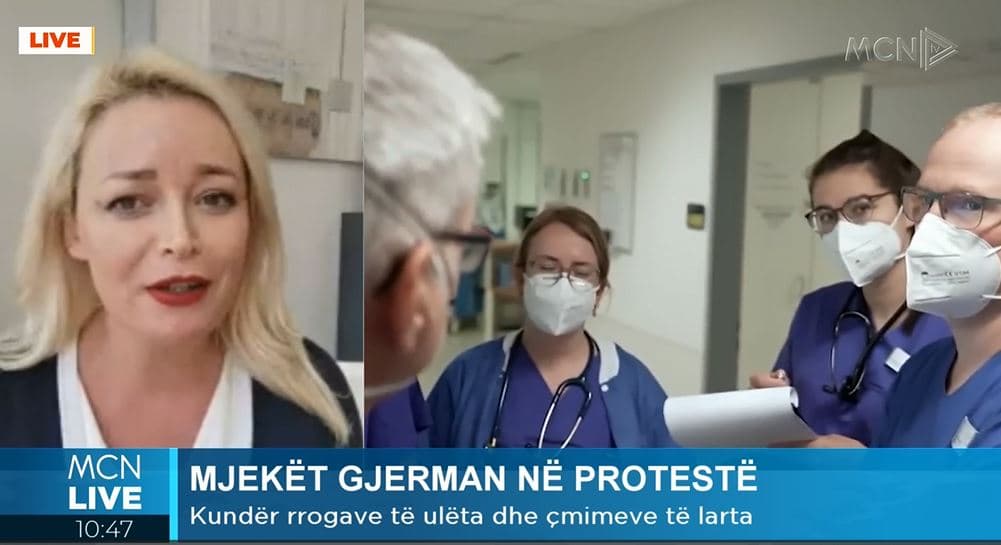 Mjekët gjermanë në protestë/ Dollenberg: Mungesa e personelit në rritje, rroga mesatare 5 mijë euro  (VIDEO)