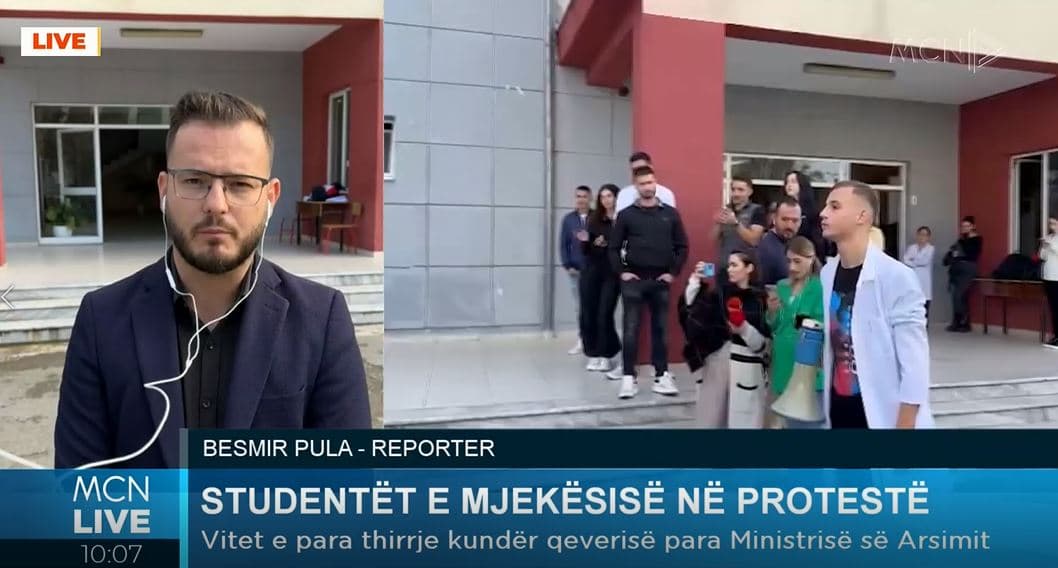 Viti i parë i Mjekësisë në protestë/ Studentët thirrje kundër MAS-it, pritet përshkallëzim (VIDEO)