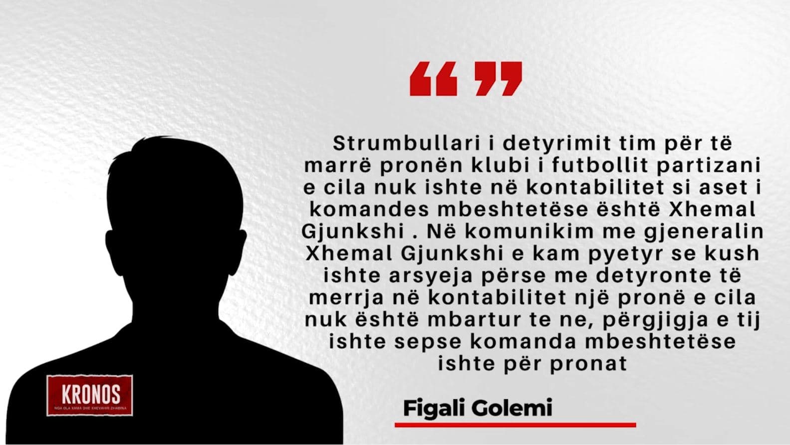Si iu hap rrugë kalimit të kompleksit tek privatët. Punonjësja e grupit të punës: Xhemal Gjunkshi strumbullari, më detyroi
