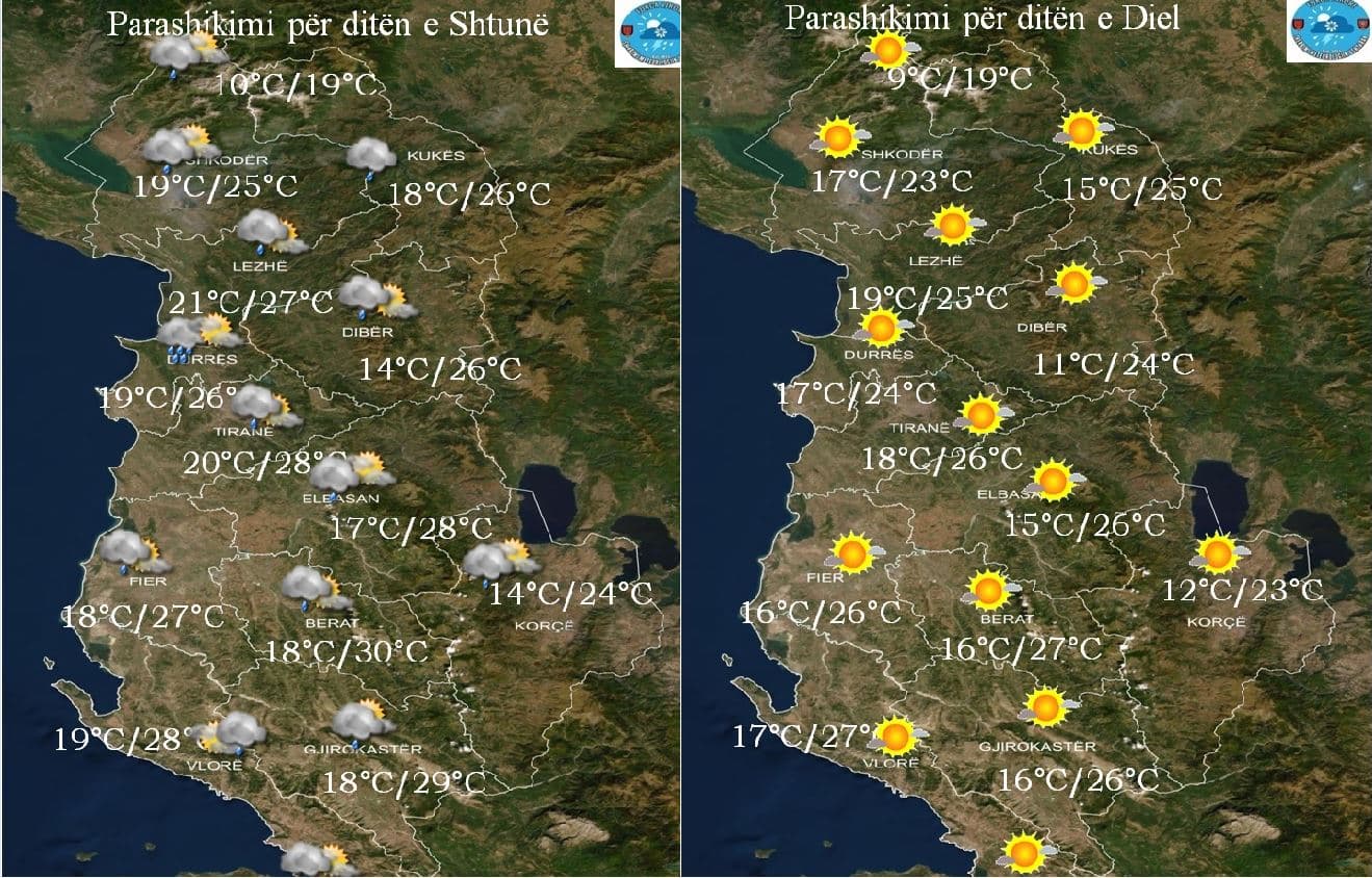 Parashikimi i motit për të shtunën dhe të dielën/ Temperaturat deri në 30 gradë 