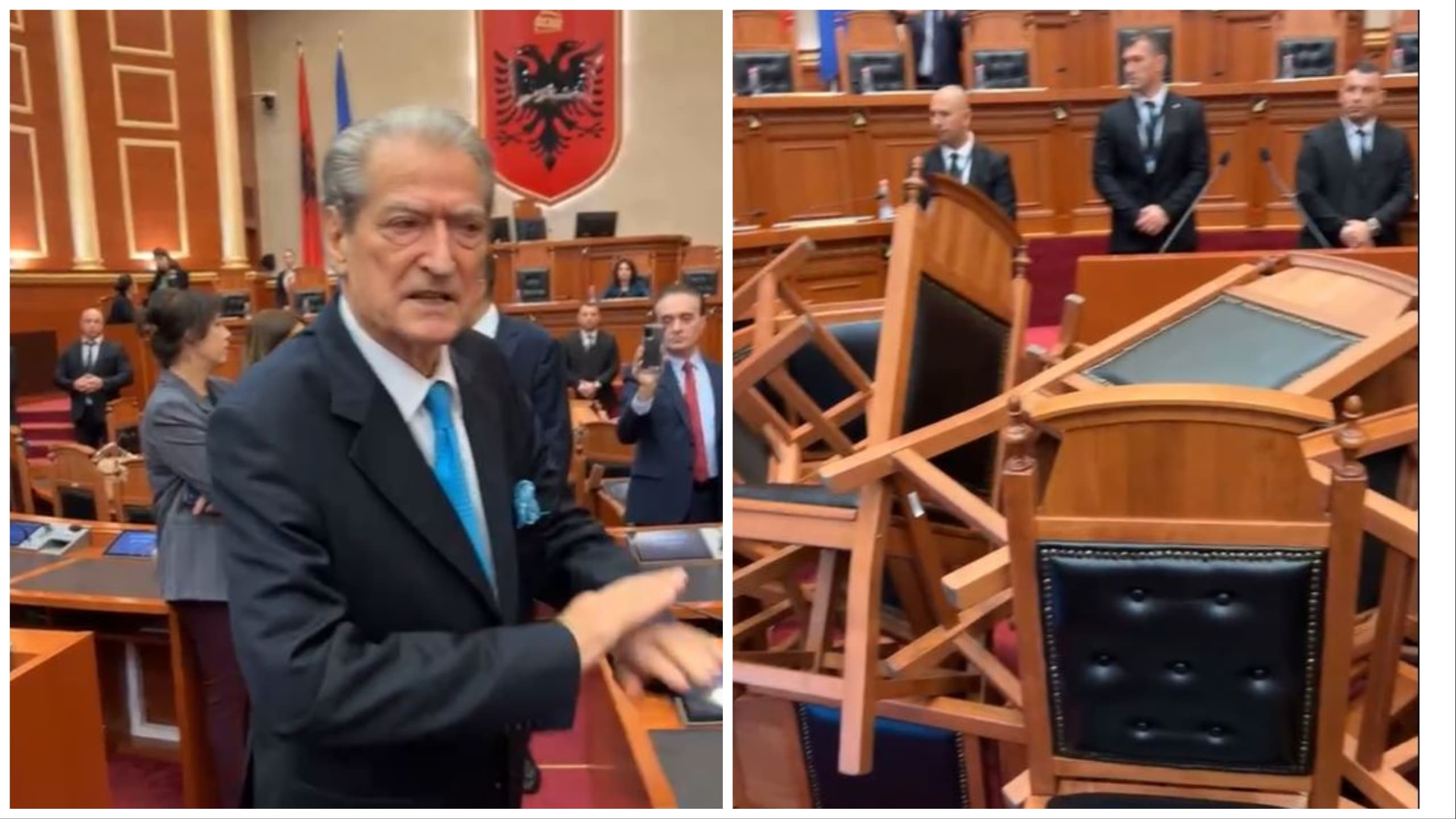 Tensione në Kuvend/ Bllokohet me karrige foltorja, Berisha: Kjo është grevë (VIDEO)