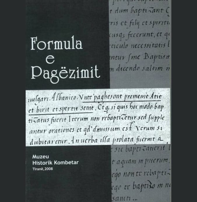   562 vjet më parë u shkrua dokumenti i parë shqip, “Formula e pagëzimit”