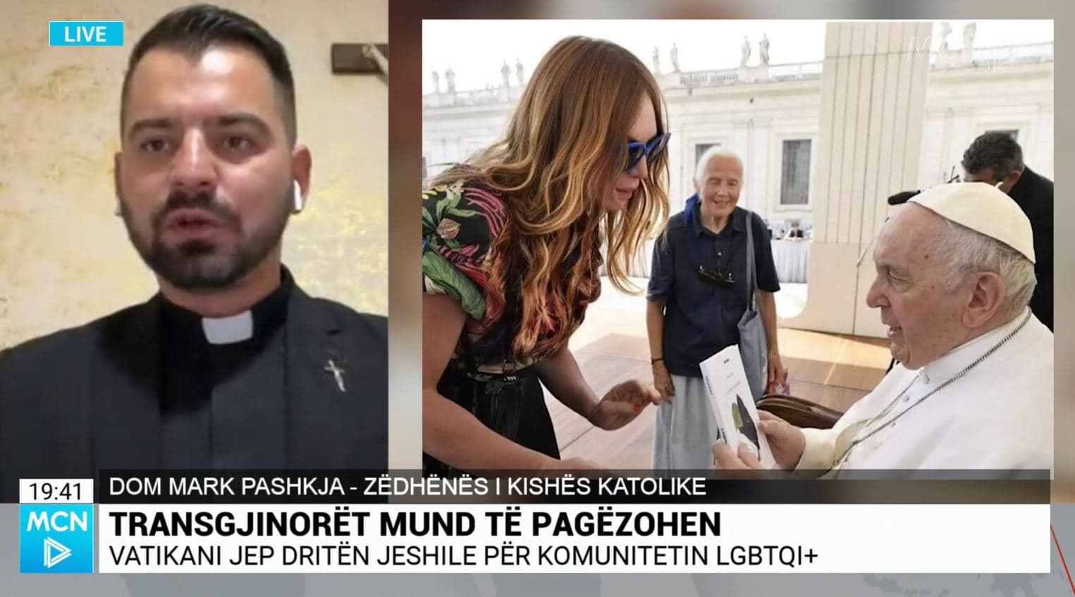 Pagëzimi i transgjinorëve/ Dom Mark Pashkja: Duhet të pendohen dhe heqin dorë nga jeta e mëparshme. S’ka ndryshime radikale nga Kisha Katolike (VIDEO)
