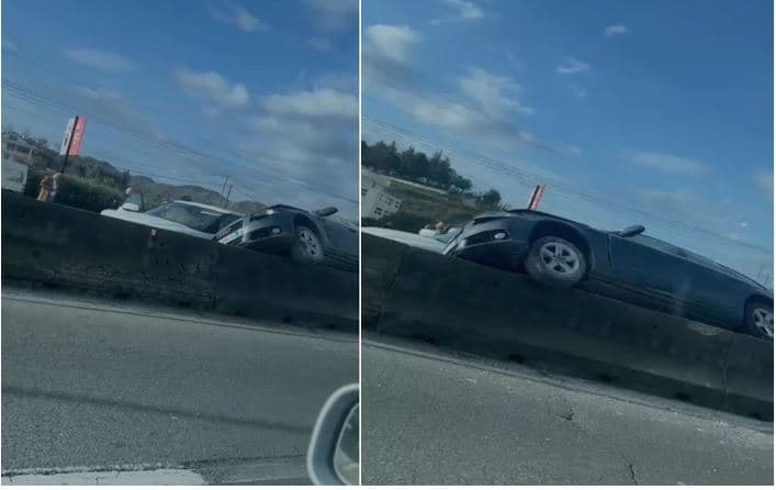 Aksidenti në autostradën Tiranë-Durrës, ‘Audi’ përfundon mbi trafik ndarëse
