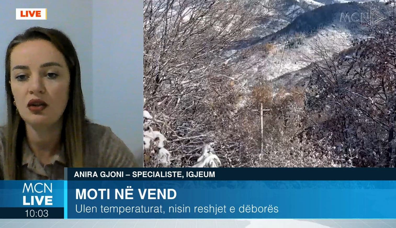 Gjoni: Sot temperaturat -8 gradë, nga nesër rikthehet shiu dhe dëbora 