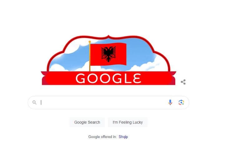  111-vjetori i pavarësisë/ Google ‘vishet kuqezi’