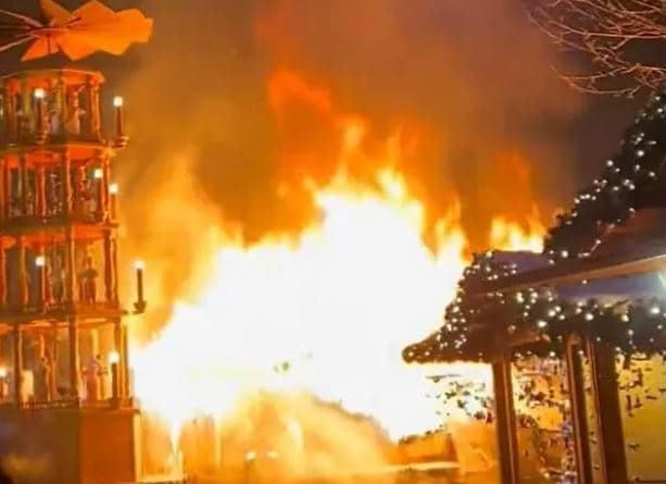 Zjarr në një nga tregjet e Krishtlindjeve në Berlin, dy të plagosur