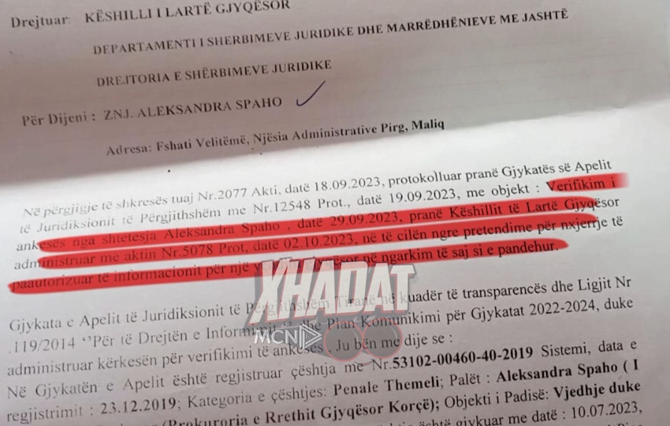 “Xhadat”- Anëtarja e Këshillit Bashkiak Maliq e dënuar për vjedhje dhe shpërdorim detyre (VIDEO)