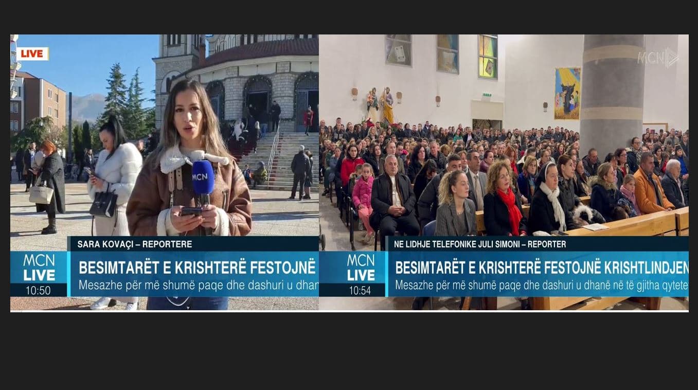 Besimtarët e krishterë festojnë Krishtlindjet/ Mesazhe për paqe e dashuri në Korçë e Lezhë (VIDEO)