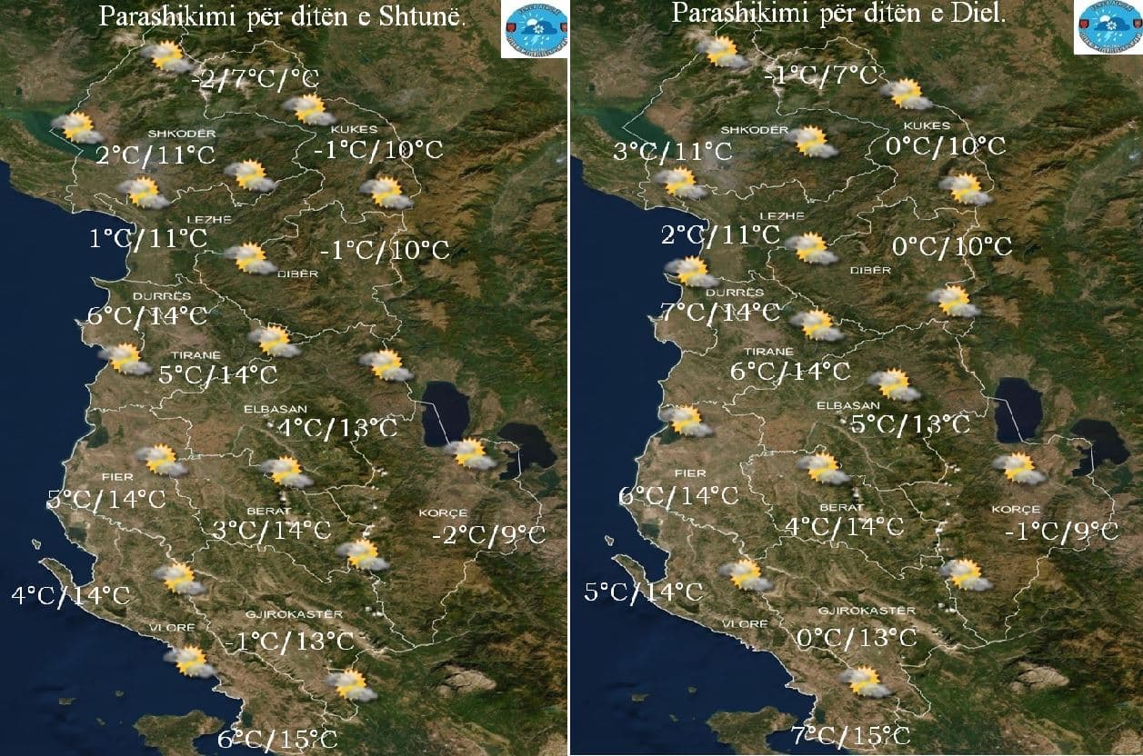 Temperaturat në -2, parashikimi i motit për fundin e vitit