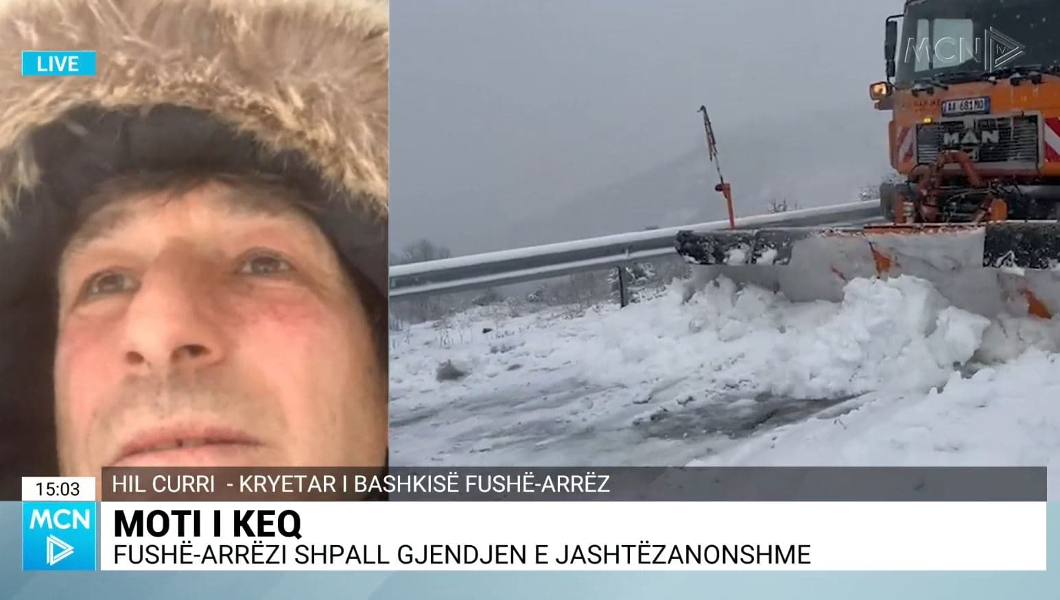 "15 fshatra të bllokuar në Fushë-Arrëz", Curri: I pamundur komunikimi me telefon, kërkojmë dy mjete të tonazhit të rëndë dhe ndihmë ushqimore (VIDEO) 