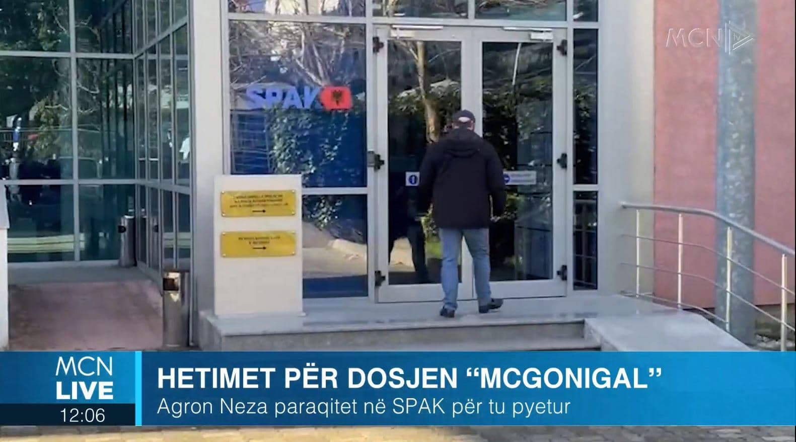 Dosja “McGonigal”, Agron Neza paraqitet në SPAK