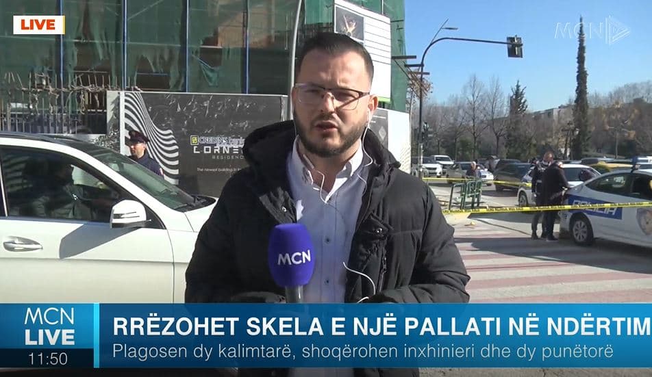 Rrëzimi i skelës së pallatit në ndërtim plagos babë e bijë/ Pula: 70-vjeçari në gjendje të rëndë. Firma, “Arlis Construction” (VIDEO)