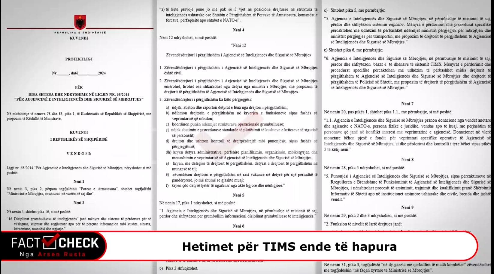 Hetimet për TIMS ende të hapura/ FactCheck zbardh dokumentin, AISM kontroll sistemit (VIDEO)
