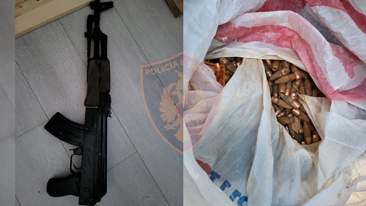 I sekuestrohet armë zjarri, krehër dhe municion luftarak/ Arrestohet 61-vjeçari në Vorë