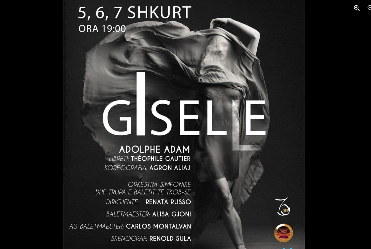 5, 6, 7 shkurt/ Kryevepra botërore e baletit klasik “Giselle” premierë në TKOB