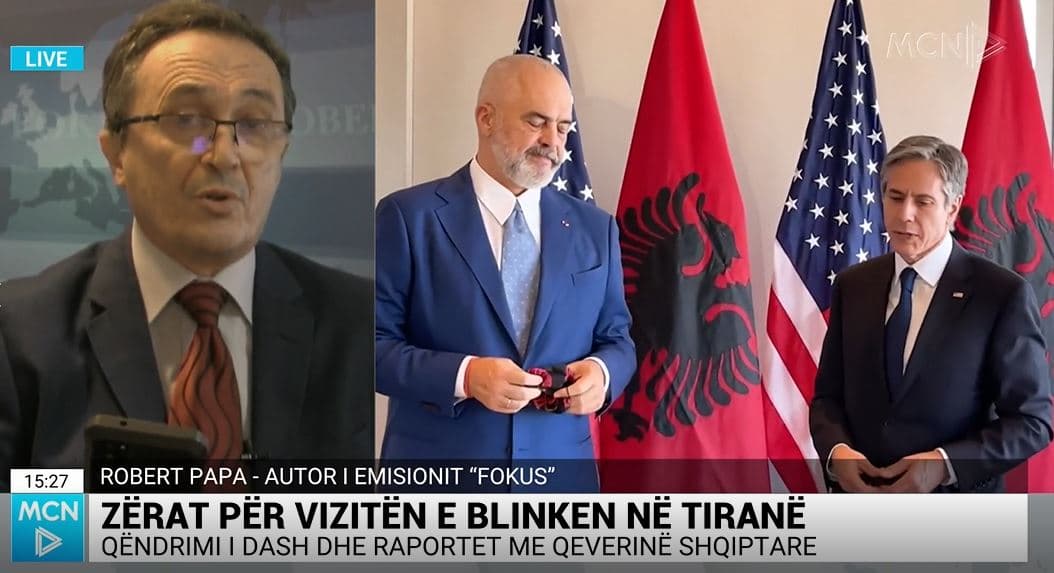 Papa: DASH mohoi për Mcn TV vizitën e Blinkenit në Shqipëri. Uashingtoni ka kohë që është i ftohtë me Ramën  